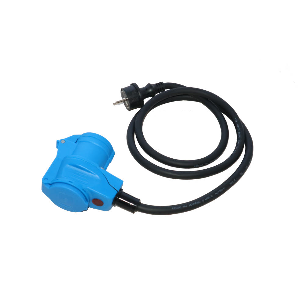 Adapterkabel 1,5 m CEE-Winkelkupplung, mit Kontrollleuchte