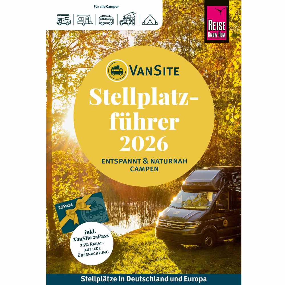 VanSite Stellplatzführer 2026 Naturnahe Stellplätze in Deutschland und Europa