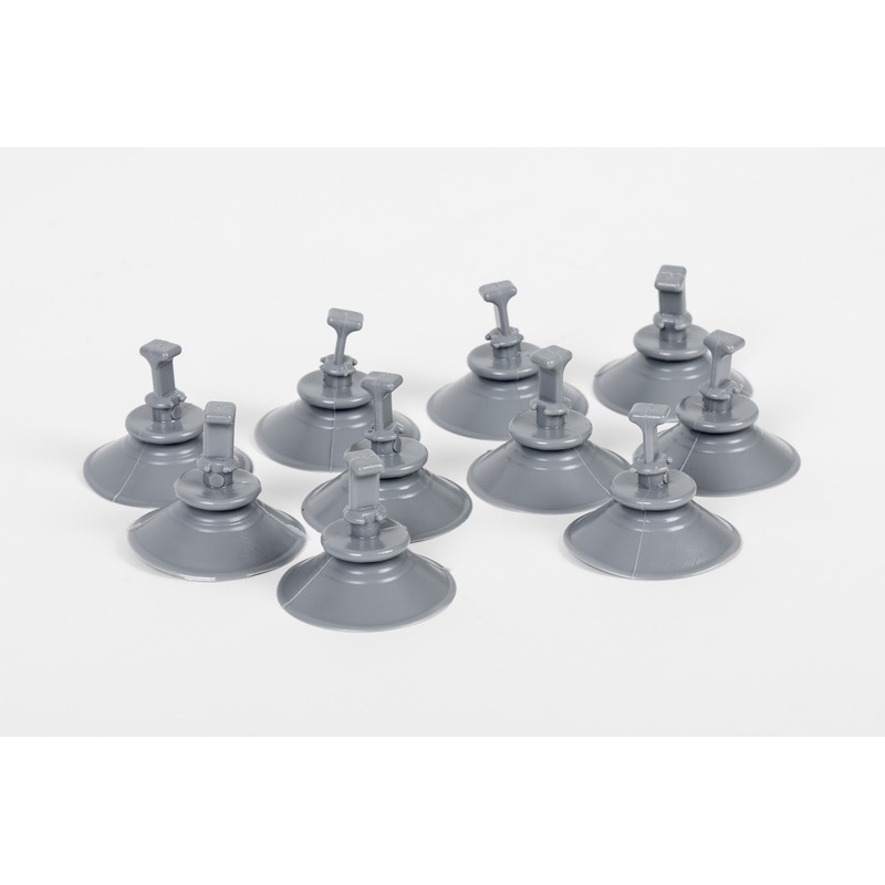 Carbest Saugnäpfe 50 mm, 10 Stk. grau, passen für Ösen 11mm (90210)