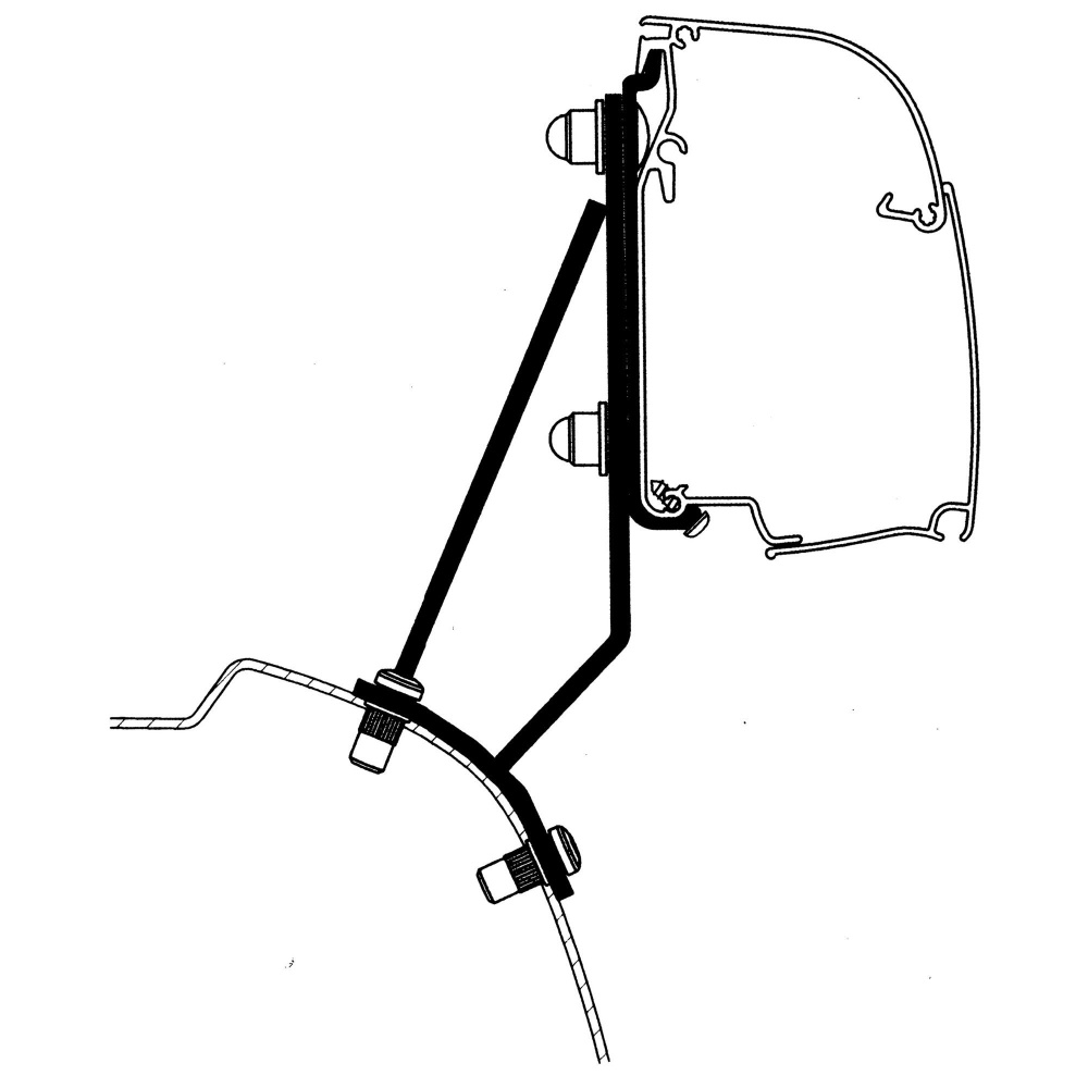 Thule Adapter Ford Transit / Tourneo Custom V710 für Thule 4200