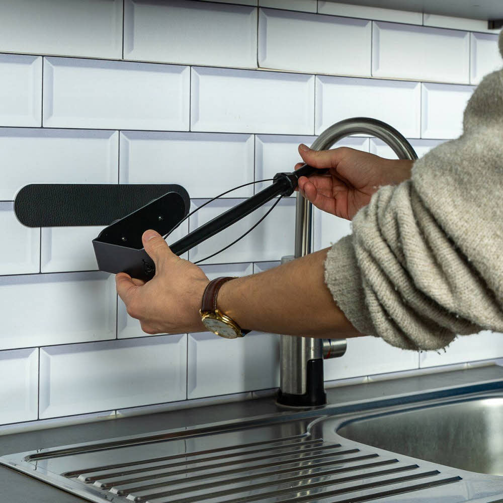Silwy Magnet-Küchenrollenhalter inkl. Metall-Leiste 1 Halter + 1 Metall-Leiste