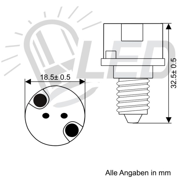 David Adapter - von E14 auf G4, nur Gleichspannungsbetrieb