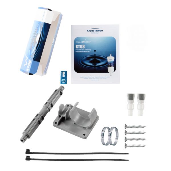 bluuwater Wasserfilter KT08 Set für Knaus/Tabbert vor Bj. 2022 - gerader Anschl.