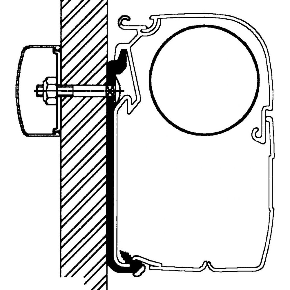 Thule Flat-Adapter für Reisemobile, Omnistor Serie 5 und 8