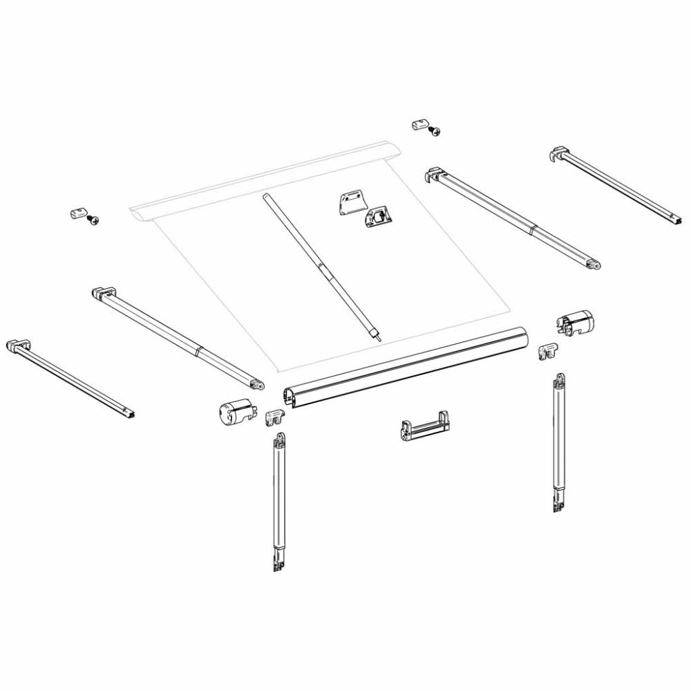 Thule Omnistor 1200 Stützfuß, Länge 123 cm (Nr. 1500602958)