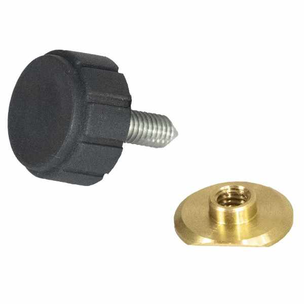 Crespo Rändelschraube mit Mutter (4 Stück) anthrazit (Nr. SET/245-4-09)