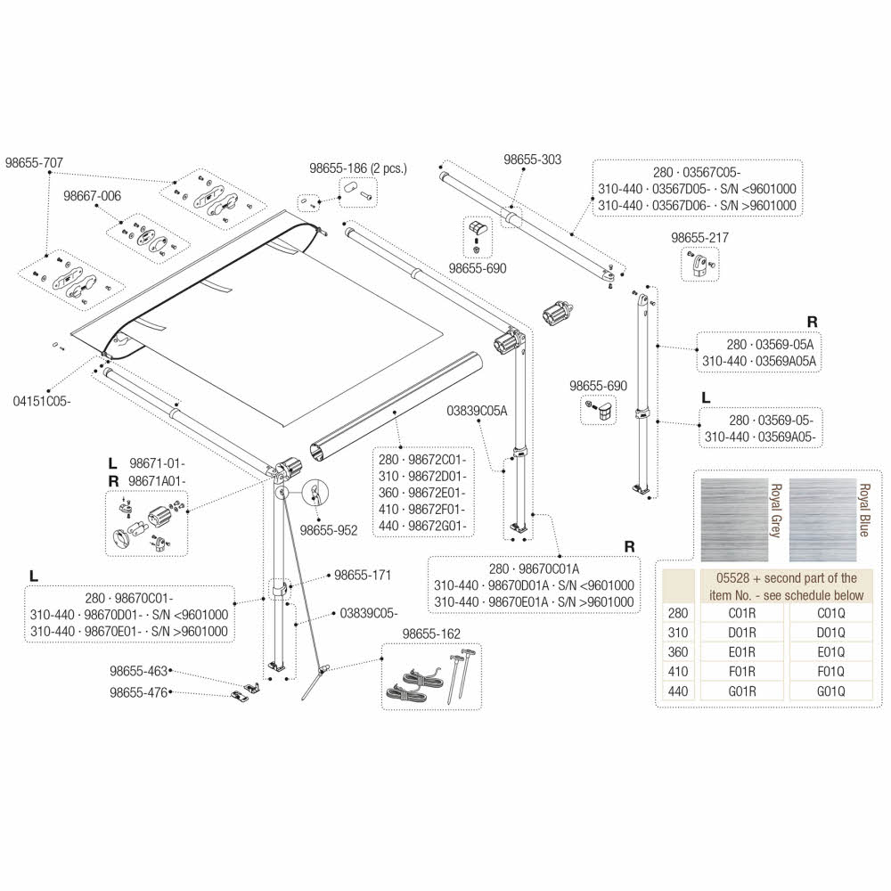 Fiamma Rafterauflage Caravanstore 2014 (Nr. 98667-006)