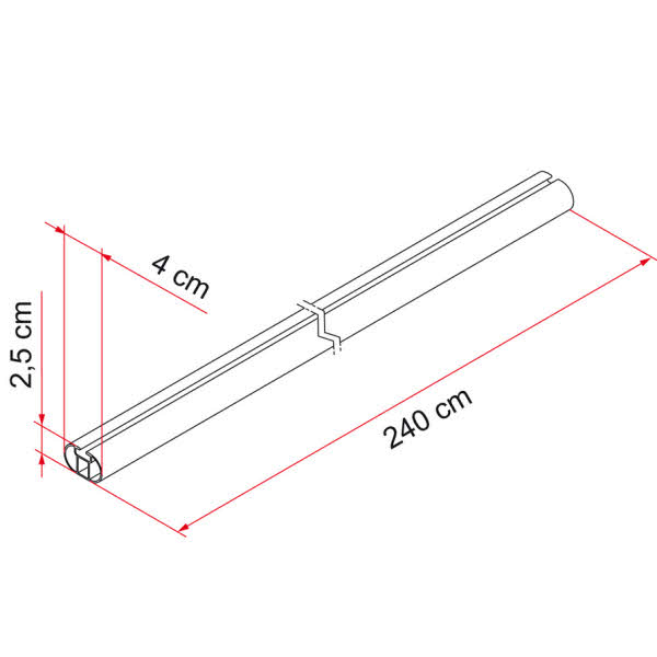 Fiamma Fixing Bar Pro Tragestange 240 cm