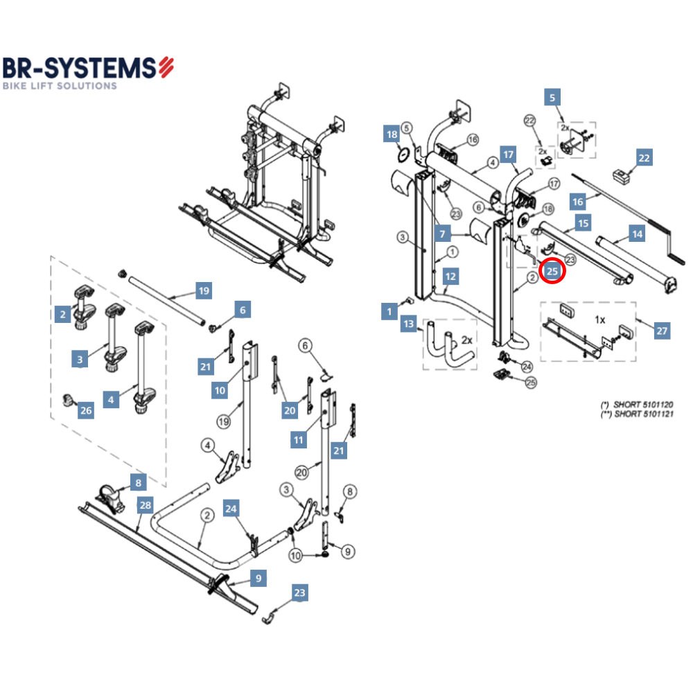 BR-Systems Sicherheitsschloss für Bike Lift