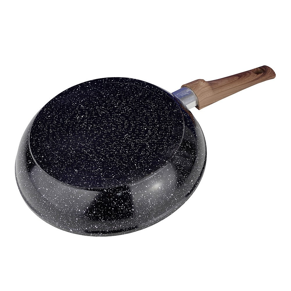 Gimex Alu-Pfannenset Black Line mit Holzdekor 3-teilig