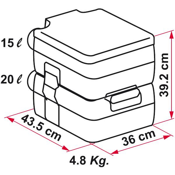 Fiamma Bi-Pot 39, Höhe 39,2 cm