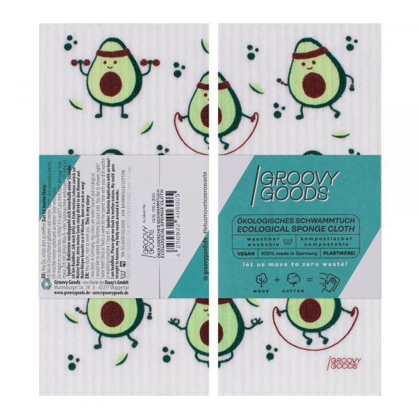 Groovy Goods ökologisches Schwammtuch, Avocado