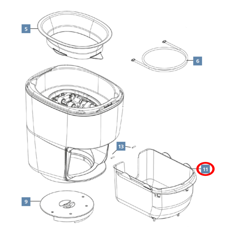 Clesana Schublade ohne Blende für C1 Toilette