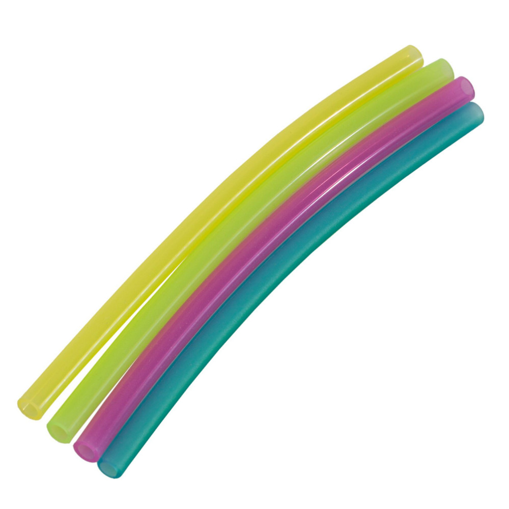 joosiecap Trinkhalm-Set Je 1 x grün, gelb, pink, blau