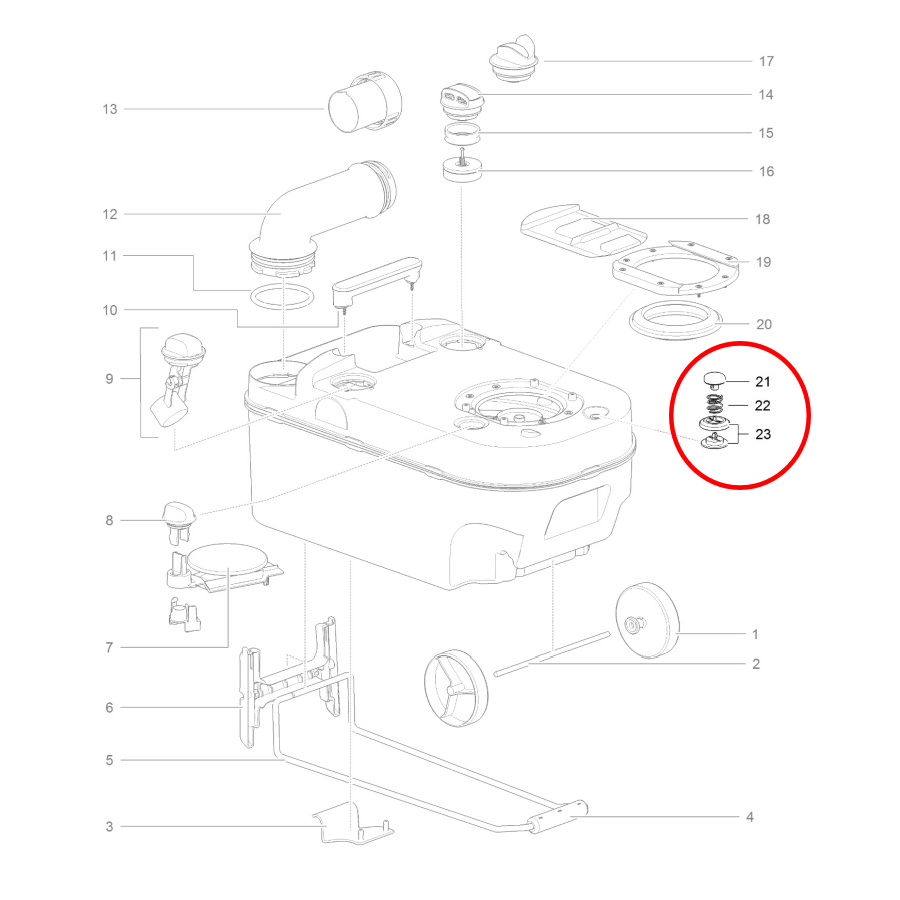 Thetford Belüftungsknopf zu Abwassertank C220