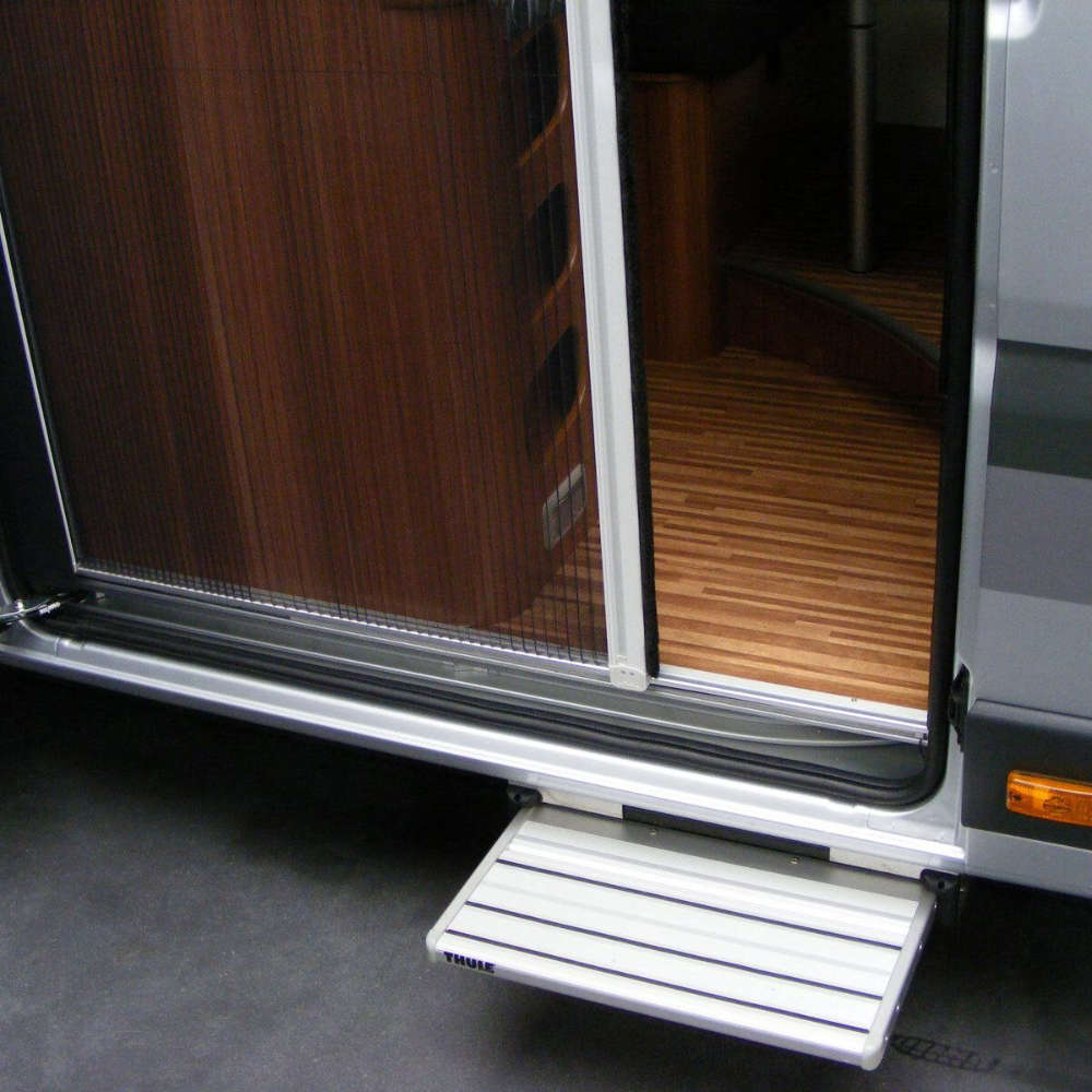 Horrex Plissee Fliegenschutztür für Schiebetür Fiat Ducato ab Bj. 2007 H1 weiß