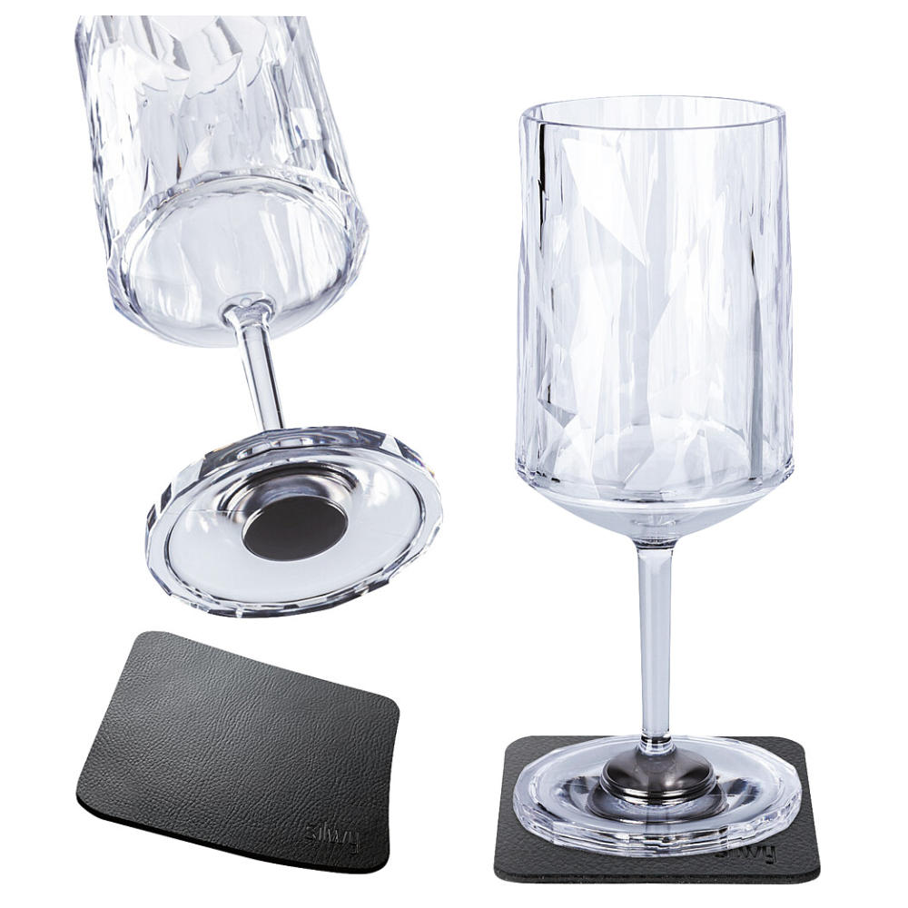 Silwy Magnet-Kunststoffgläser Wein 200 ml, 2er-Set