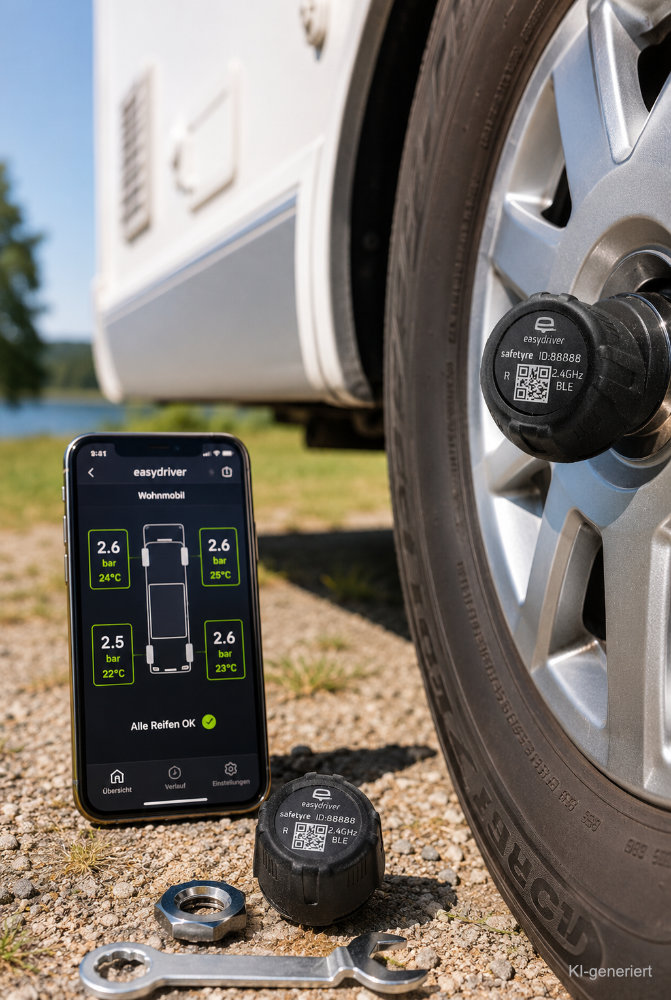 Reifendruckkontrolle zum Camping Saisonstart