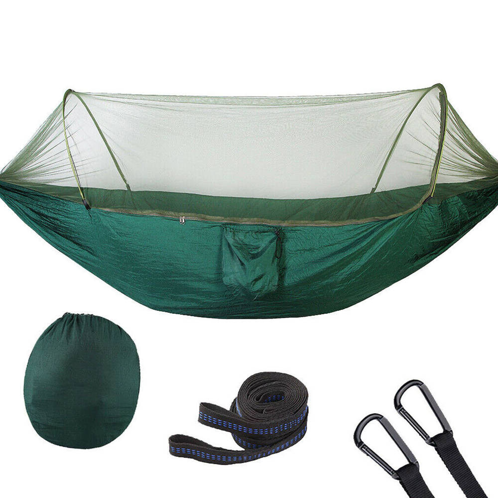 Origin Outdoors Hängematte Pop-Up Moskitonetz dunkelgrün