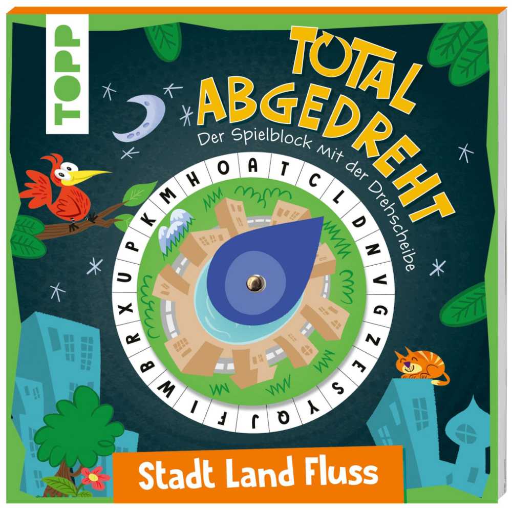 Topp Total abgedreht! Spielblock mit Drehscheibe - Stadt, Land, Fluss
