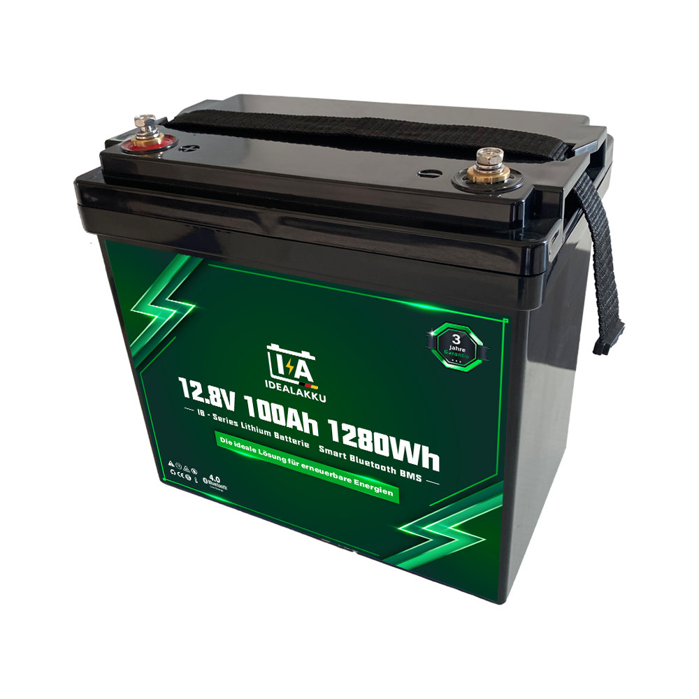 IDEALAKKU LiFePO4 Batterie 100 Ah, IB-12-100-MINI