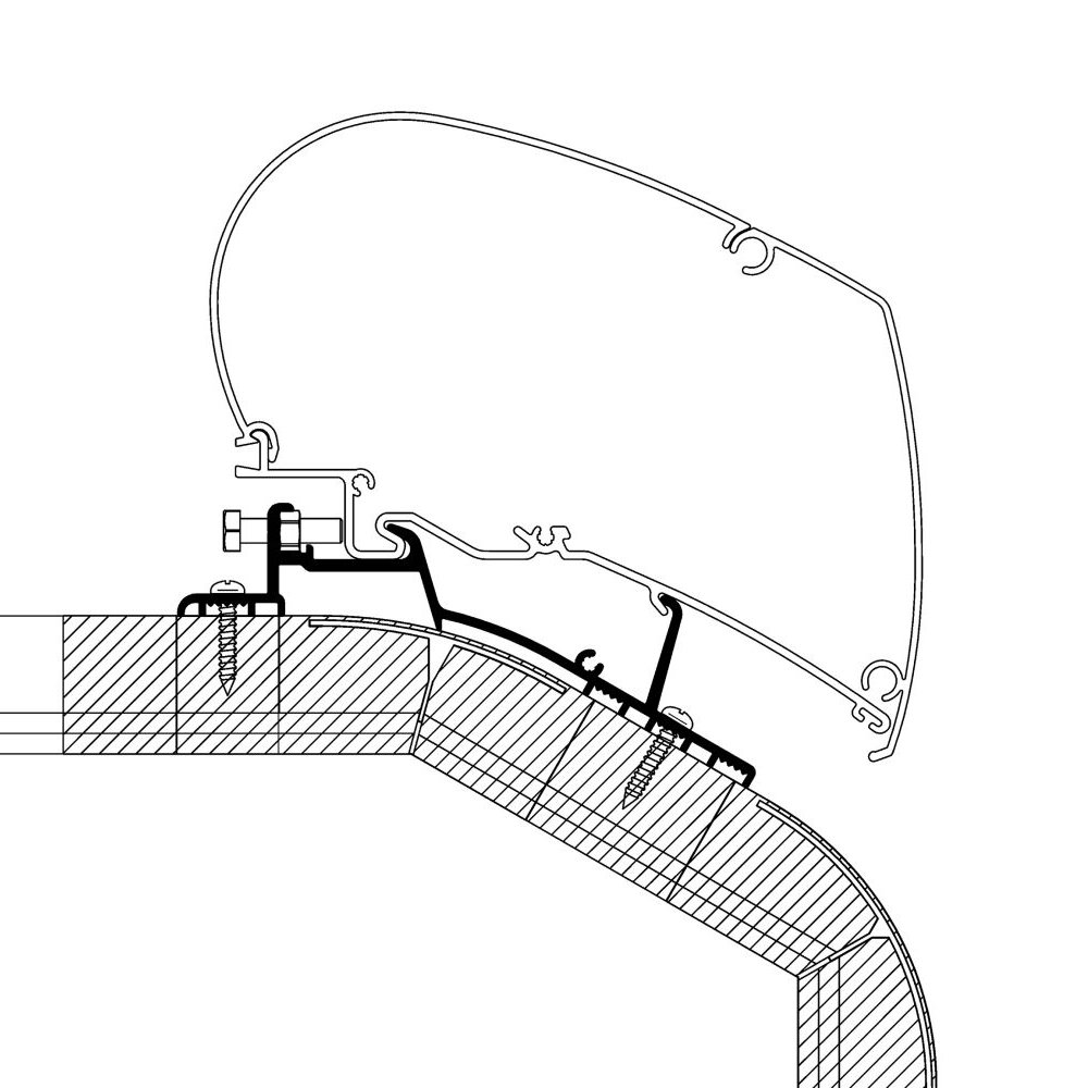 Thule Dachadapter für LMC Explorer/Cruiser ab 2018, Omnistor Serie 6 und 9