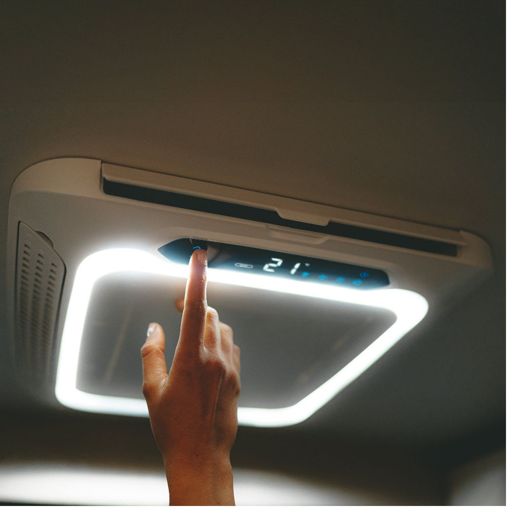 IndelB Luftverteiler Diffusor Ringlight für Klimaanlage Plein-Aircon, 12 Volt