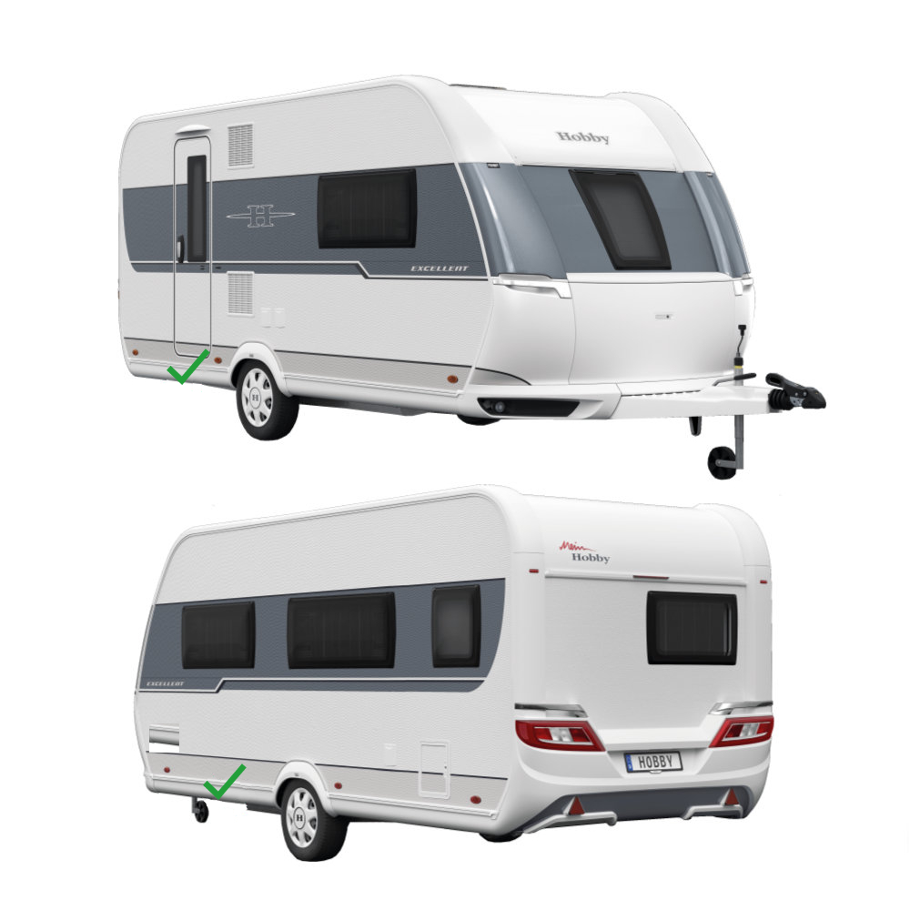Hobby Spoiler links weiß, 1350 mm (2007 - 2017)