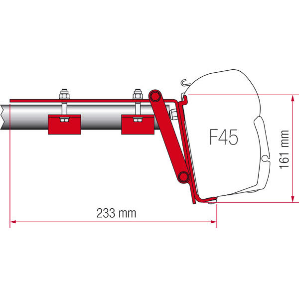 Fiamma Universaladapter Kit Roof Rail F45 S/F45 L/ZIP