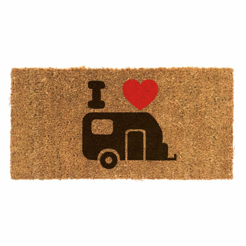 Arisol Kokosmatte mit Wohnwagen-Motiv