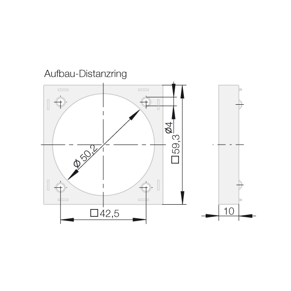 Berker Integro Flow Distanzring, anthrazit glänzend