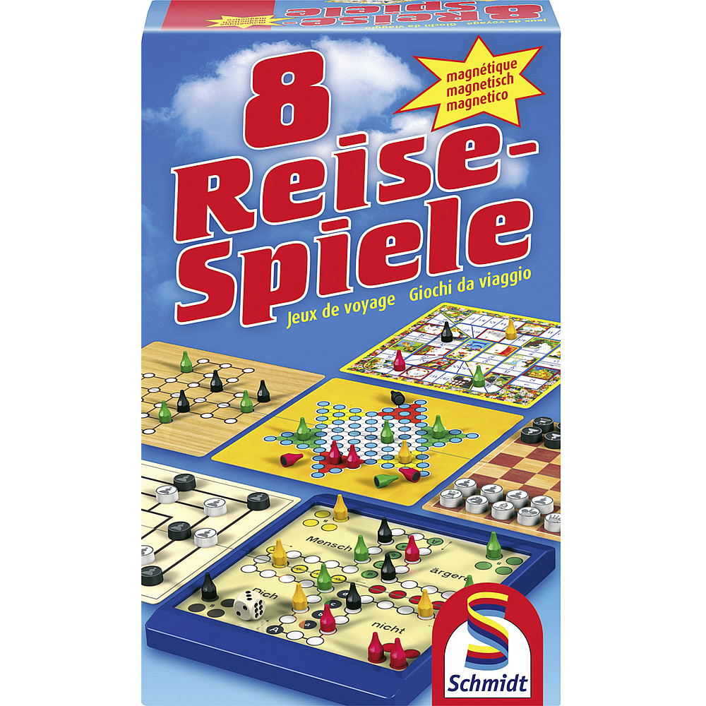 Schmidt Spiel 8 Reise-Spiele, magnetisch
