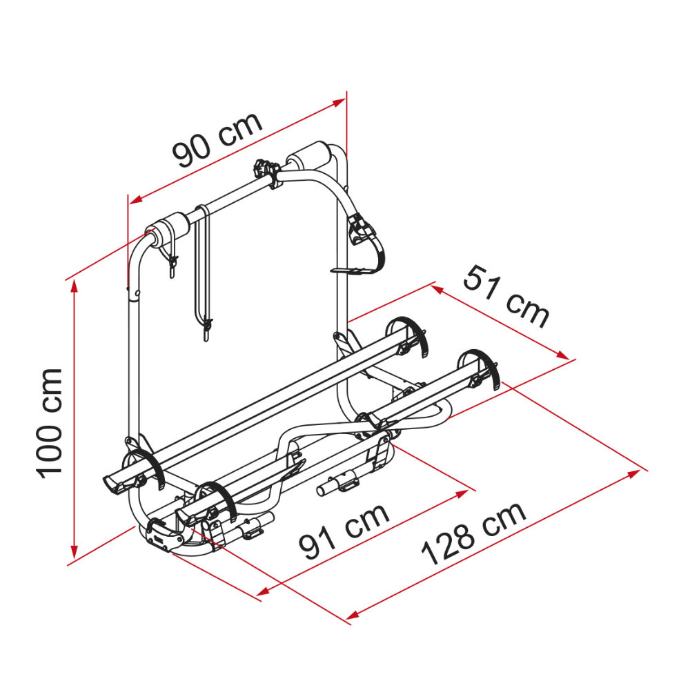 Fiamma Deichselträger Carry-Bike Caravan XL A Pro 300 silber