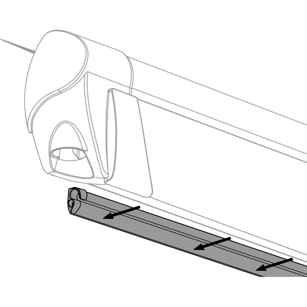 Thule Kederschiene / Montage-Set , schwarz 4m