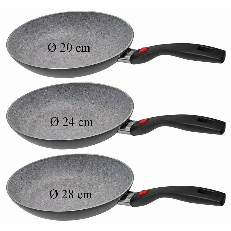 Ballarini Pfannenset Click + Cook Granitium, 3-teilig