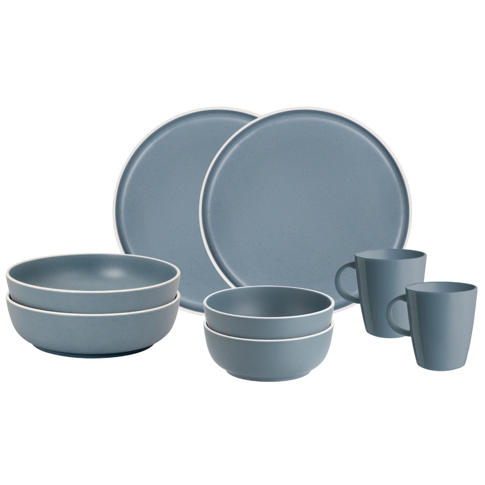 Brunner Geschirrset Dolomit 8-teilig, blau