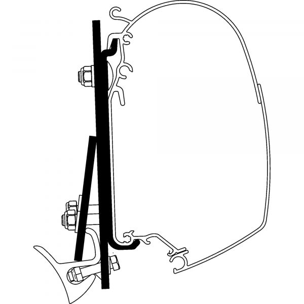 Thule Adapter für VW T5/T6 Brandrup Rail, Omnistor Serie 2,5 und 4200