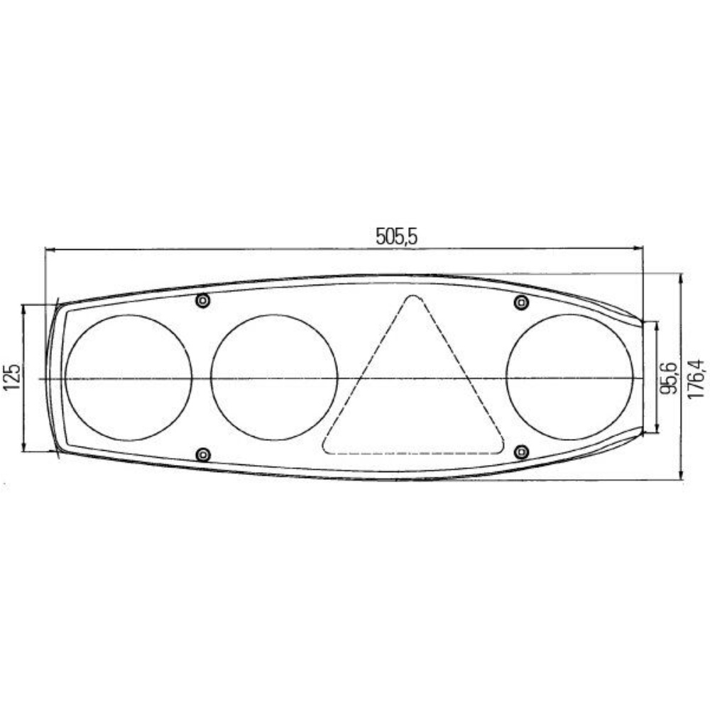 Hella Heckleuchte Caraluna II Plus Chromium für Wohnwagen, rechts