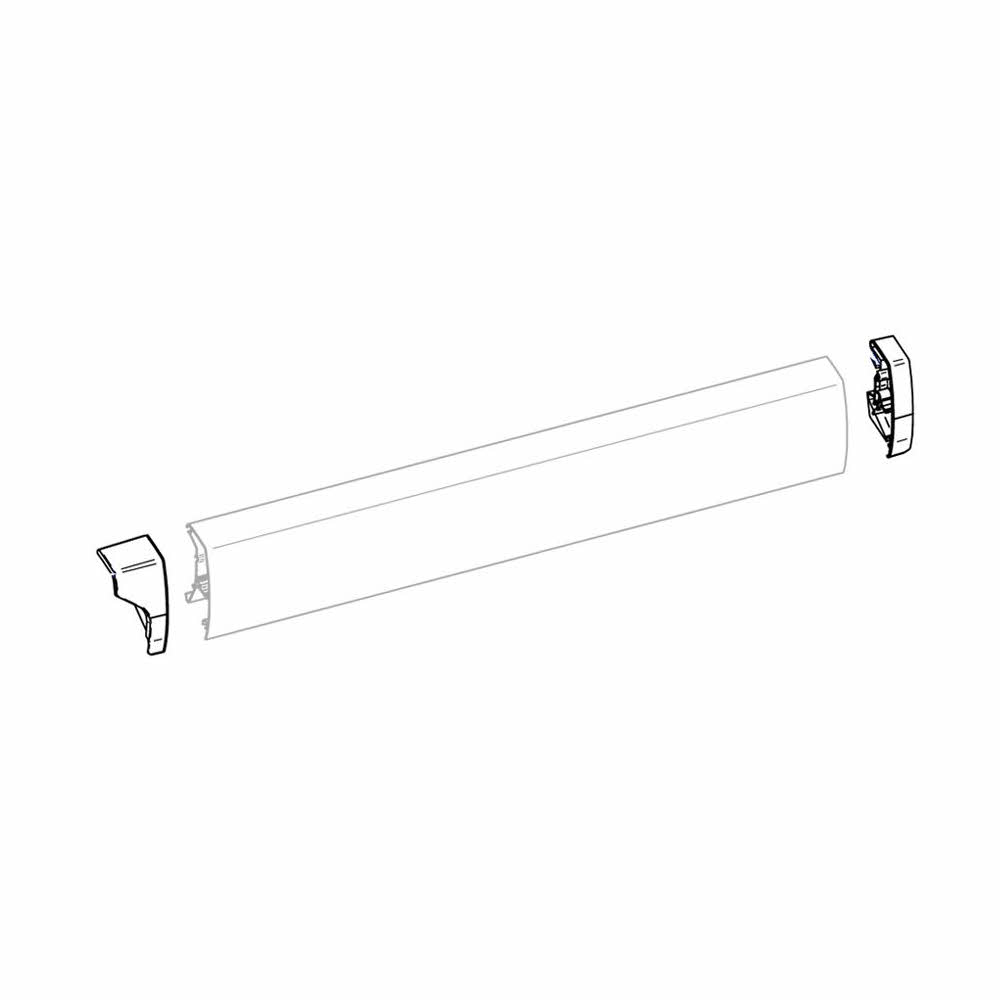 Frontblendenendkappen creme Thule 9200  links und rechts (Nr. 1500602497)