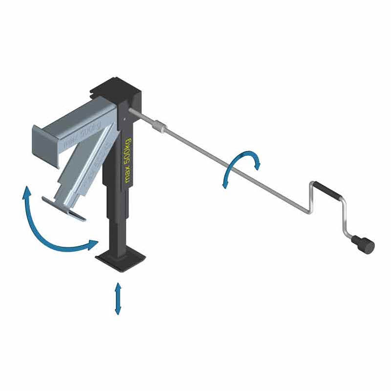 Sawiko Kurbelstütze Arex Light II, zweifach teleskopierbar, 2-er Set