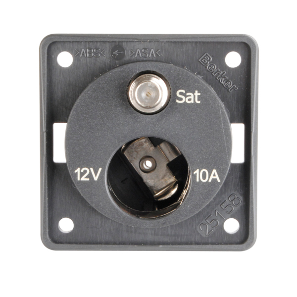 Berker Integro Steckdose 12 V + SAT, anthrazit matt