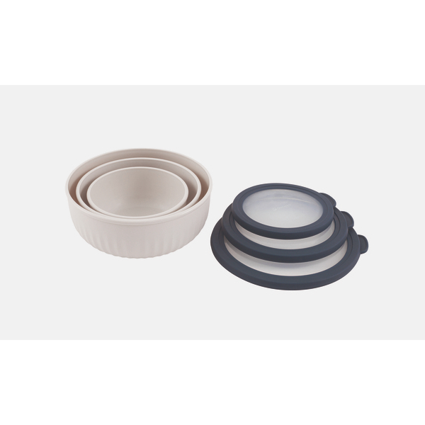 Outwell Schüssel Set Cookout mit Deckeln 6-tlg. Farbe beige / blau