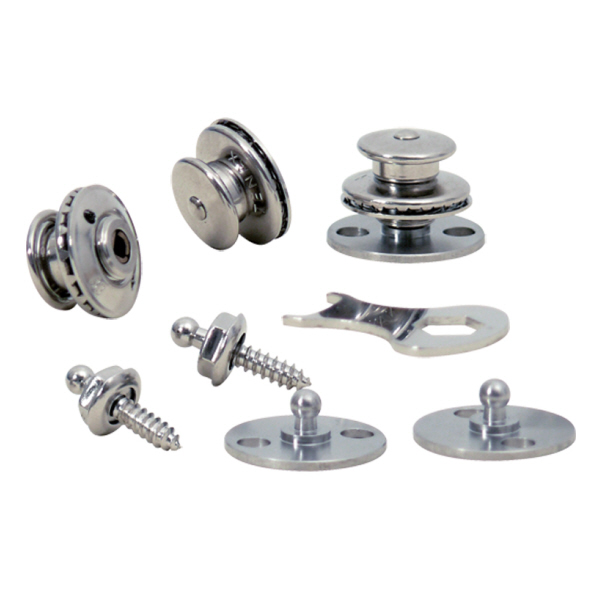 Hindermann LOXX Druckknopf Set, 5 Stück schraub-und klebbar