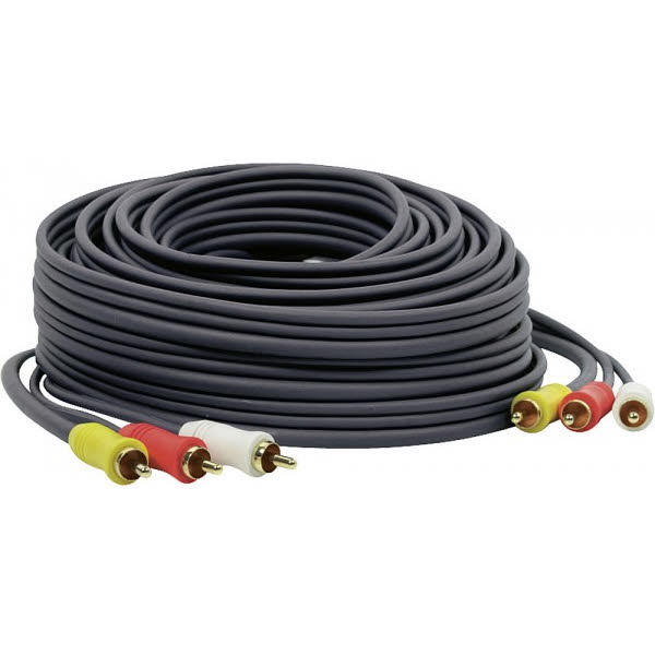 Caratec Cinch Audio-/ Videoleitung, 10 mtr.