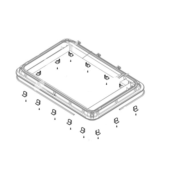 Dometic Heki Montageset, Dachstärke 46-53 mm, blau (Nr. ZUB 1350)