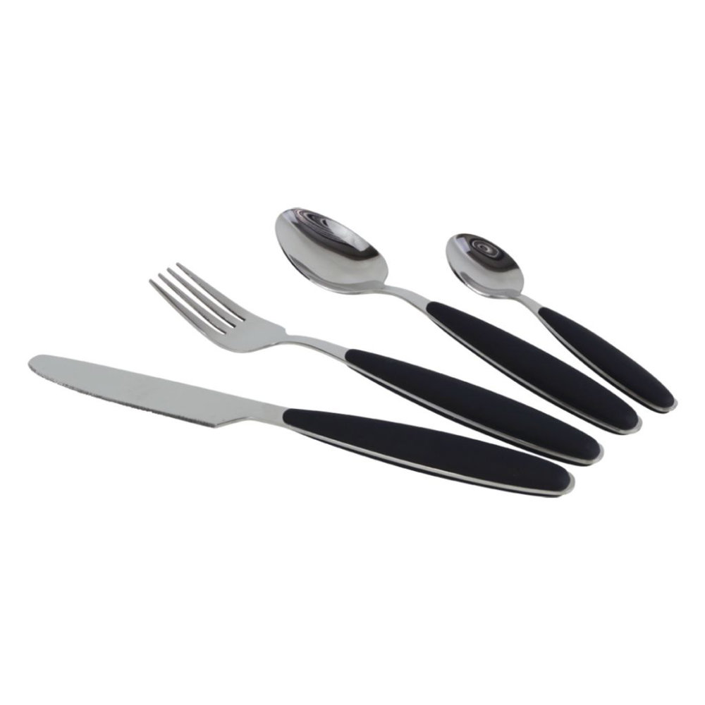 Gimex Besteckset GreyLine 16-teilig, schwarz