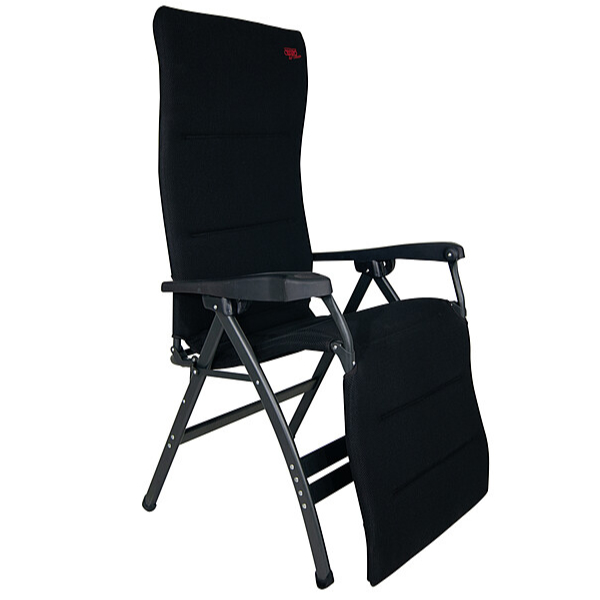 Crespo Liegestuhl Air-Deluxe Alu, schwarz