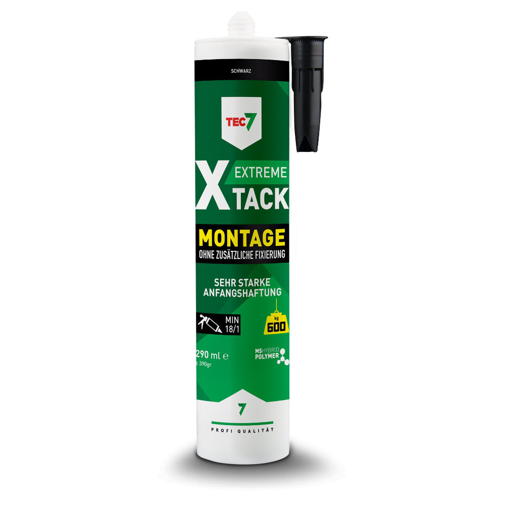 TEC7 Montagekleber X-Tack 290 ml, schwarz
