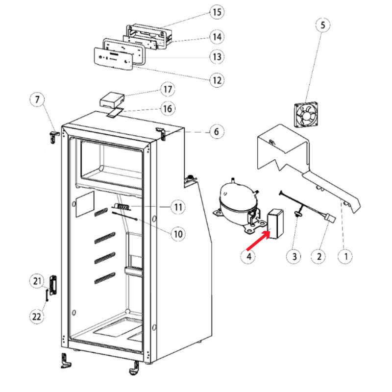 Thetford Steuerbox für Kühlschrank T2090 Kompressor (Nr. 691391)