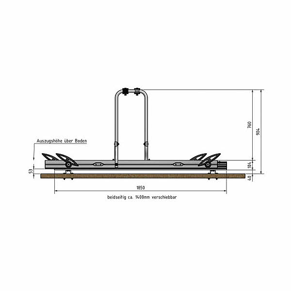 Weih-tec Heckgaragen-Fahrradträger Slide Move HG-250
